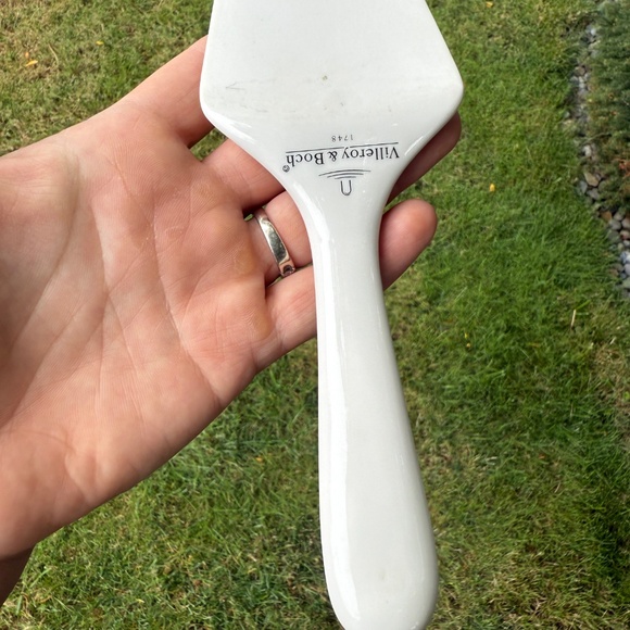 Villeroy & Boch Rare Christmas Motif Bells Snowflakes Pie Server Vintage Estate. - Picture 5 of 9